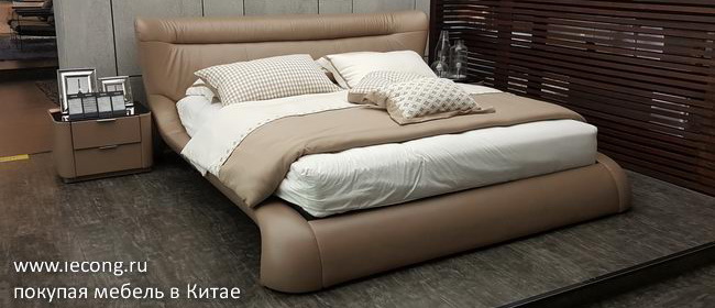 Кожаная кровать Китай купить