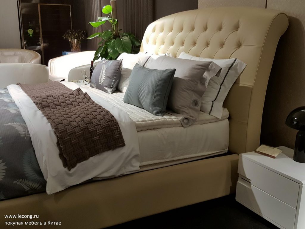 Кровать PU Мебельный центр Лувр Фошань Китай