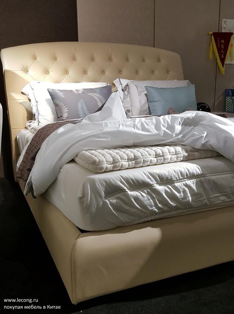 Кровать PU Мебельный центр Лувр Фошань Китай