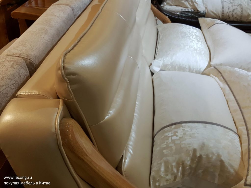 Кожаная кровать рынок мебели Китай