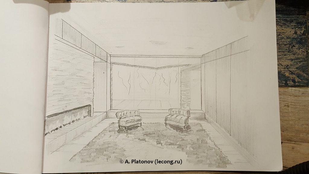 Интерьер скетч