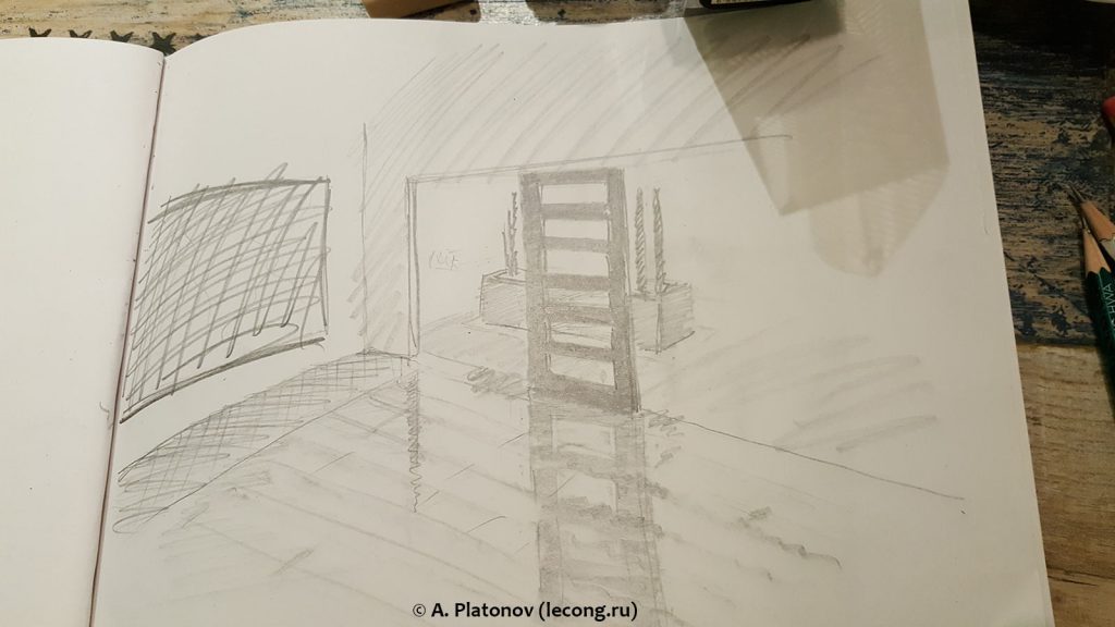 Интерьер скетч