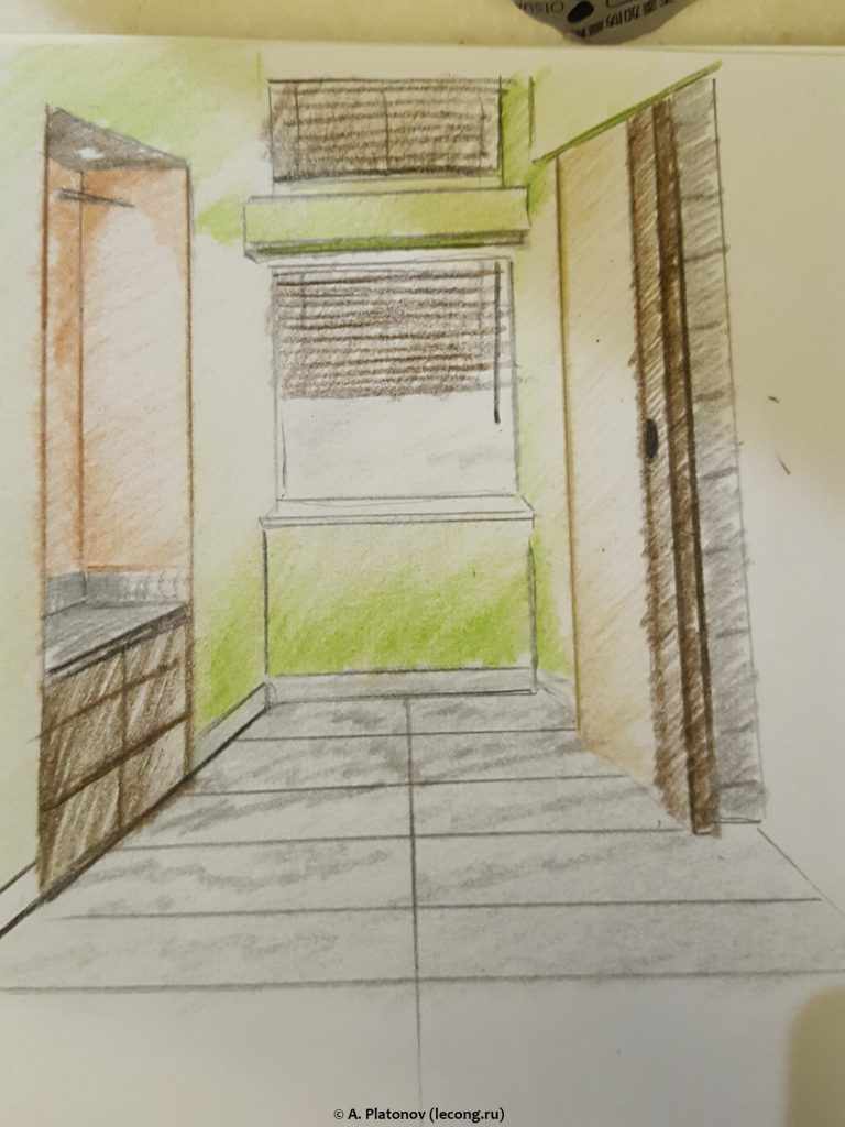 Интерьер скетч