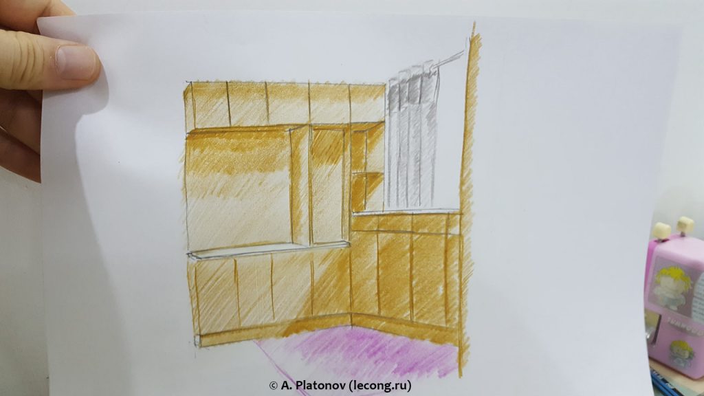 Интерьер скетч