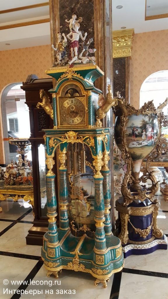 интерьеры на заказ напольные часы керамика бронза