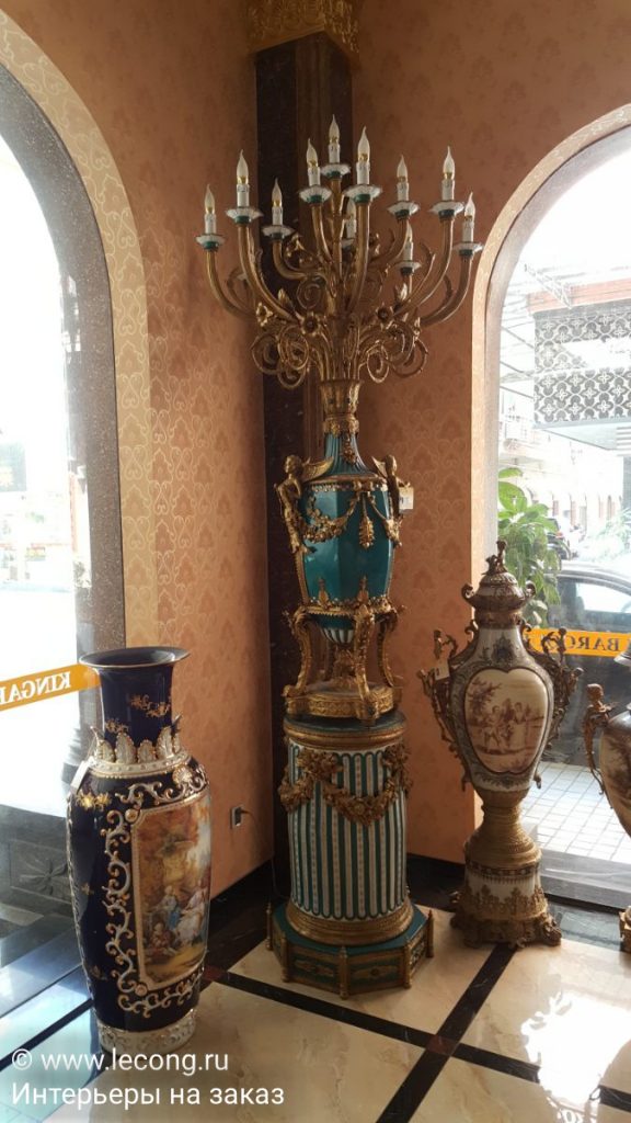 интерьеры на заказ напольные торшер керамика бронза