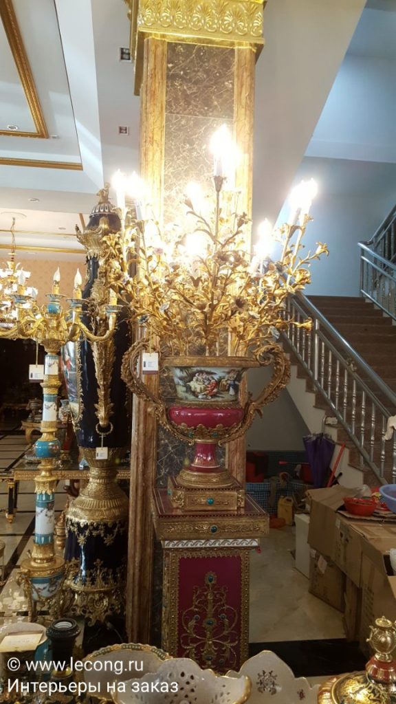 интерьеры на заказ напольные торшер керамика бронза