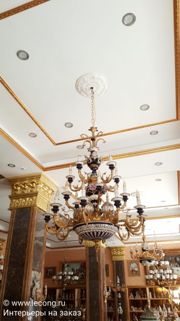 интерьеры на заказ люстра второй свет керамика бронза
