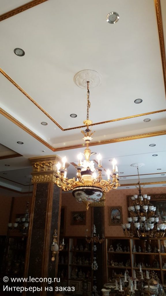 интерьеры на заказ люстра второй свет керамика бронза
