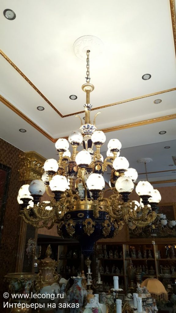 люстра барокко керамика бронза домашний декор 