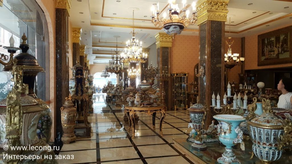люстра барокко керамика бронза второй свет домашний декор 