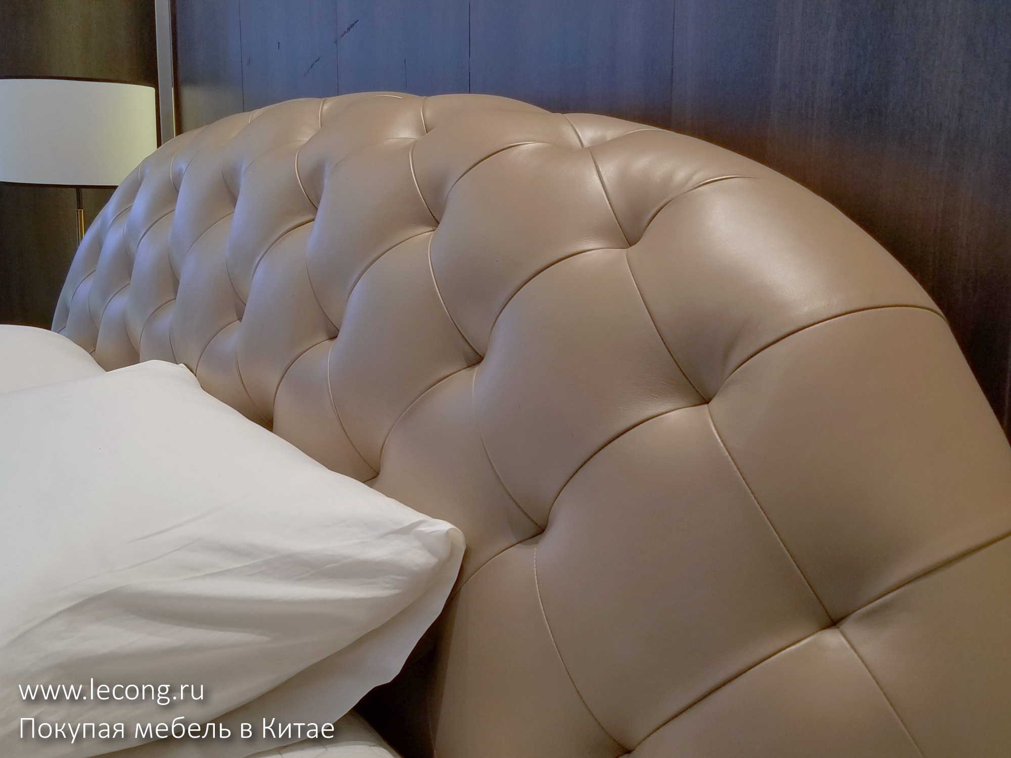 Купить кожанаую кровать в Китае