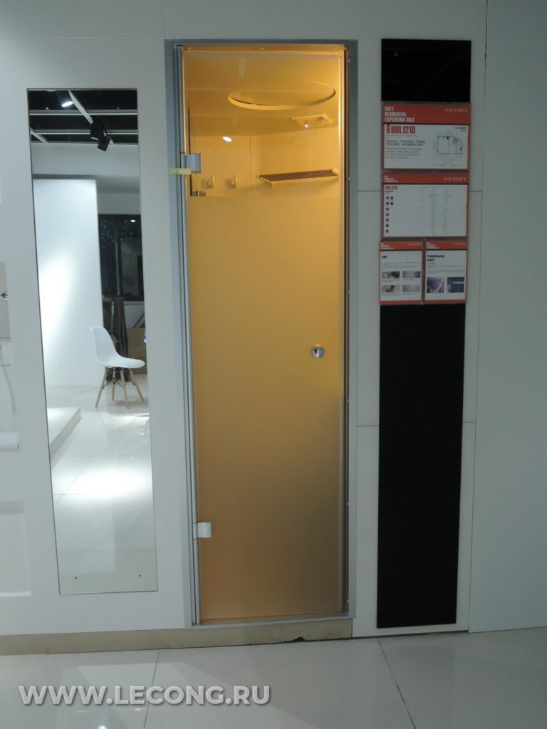 Стеклянная дверь в санузел